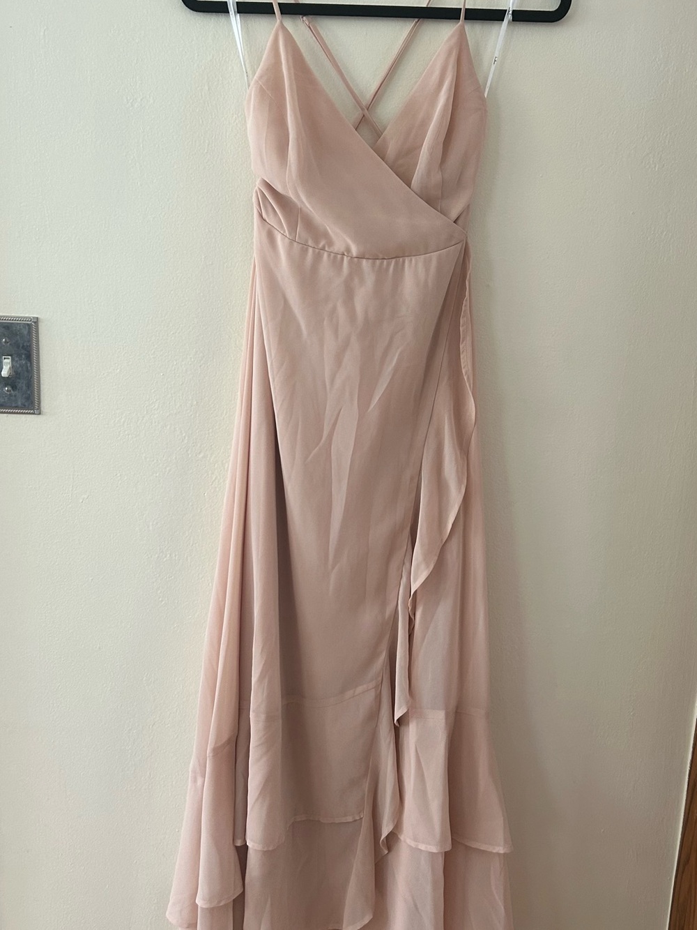 Lulu's Blush Lace-Up  Gown